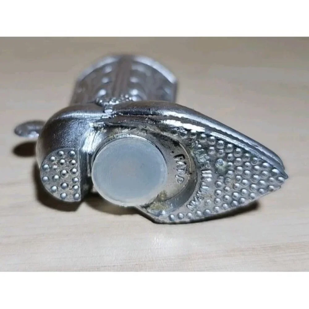 Vintage Myrtle Beach Metal Silver Cowboy Boots Salt and Pepper Shaker Made Japan